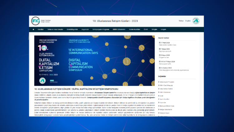 10. Uluslararası İletişim Günleri Sempozyumu’nun internet sitesi erişime açıldı