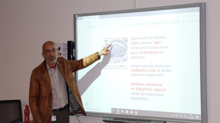 Fakülte seminerinde Ekslibris anlatıldı