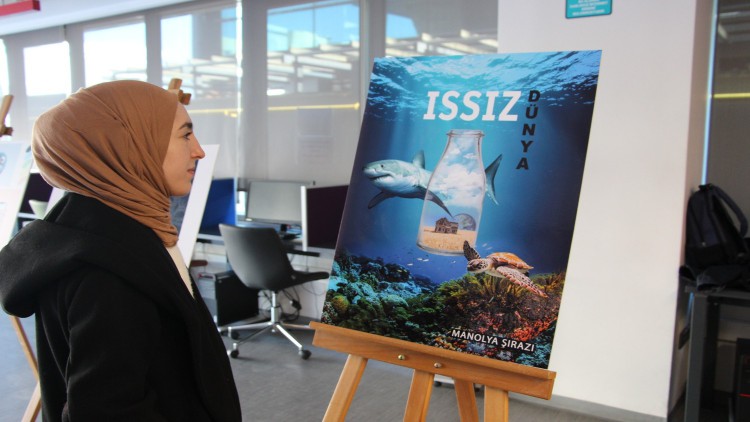 Reklamcılık öğrencilerinin sergisi ziyarete açıldı