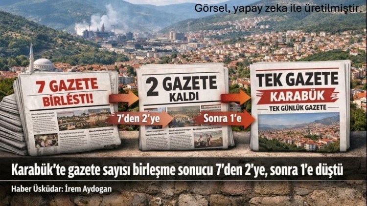 Karabük'te gazete sayısı birleşme sonucu 7'den 1'e düştü