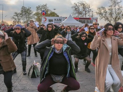 A feminist protest took place in Istanbul