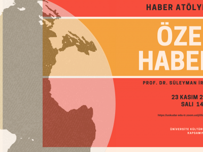 Haber Atölyesi eğitimlerinin üçüncüsü, 23 Kasım Salı günü saat 14.00'te gerçekleştirilecek.
