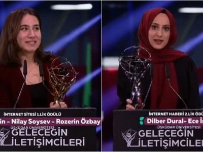 Geleceğin İletişimcileri Yarışması’nda Üsküdar İletişim öğrencileri bir birincilik ve bir ikincilik ödülü kazandılar.