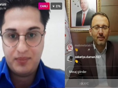 Gençlik ve Spor Bakanı Mehmet Muharrem Kasapoğlu online söyleşide tavsiyelerde bulundu.