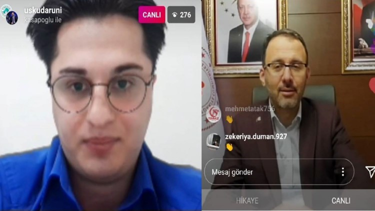 Üsküdar Üniversitesi, online söyleşide Spor Bakanı Kasapoğlu’nu ağırladı